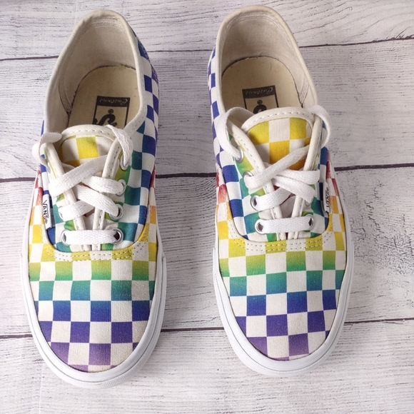 Vans Rainbow Doheny Checkerboard Shoes 6.5 - Picture 6 of 9